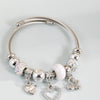 Wholesale Stainless Steel Love Swan Pendant Beaded Bracelet For Women With Diamond Design And Treatment