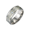 Wholesale Stainless Steel Luminous Heartbeat Ring With Letters Numbers Text Pattern Unisex