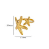 Wholesale Stainless Steel Marine Elements Starfish Open Ring Electroplated For Women