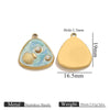 Wholesale Stainless Steel Marine Style Pendants With Shells Mermaids Turtles Square Oval Shapes Electroplated
