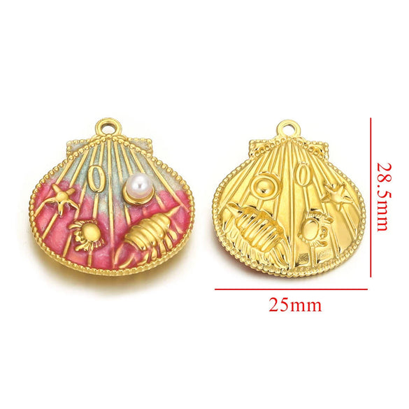 Wholesale Stainless Steel Marine Theme Jewelry Pendant With Electroplating Dripping Oil Craft And Original Design Animal Style