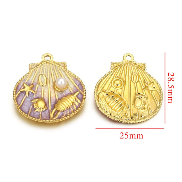 Wholesale Stainless Steel Marine Theme Jewelry Pendant With Electroplating Dripping Oil Craft And Original Design Animal Style
