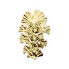 Wholesale Stainless Steel Medievalstyle Ginkgo Leaf Stacked Long Earrings Plated With Gold