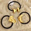 Wholesale Stainless Steel Metal Heartshaped Crescent Geometric Elastic Hair Rope Hair Accessories With Electroplating Treatment