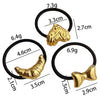 Wholesale Stainless Steel Metal Heartshaped Crescent Geometric Elastic Hair Rope Hair Accessories With Electroplating Treatment