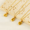 Wholesale 316L Stainless Steel Mini Bubble Letter Pendant Necklace With Electroplating Fashion Simple Temperament