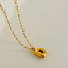 Wholesale 316L Stainless Steel Mini Bubble Letter Pendant Necklace With Electroplating Fashion Simple Temperament