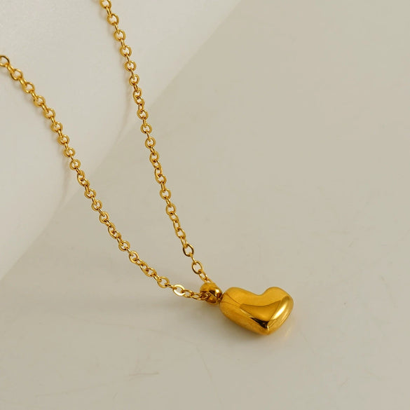 Wholesale 316L Stainless Steel Mini Bubble Letter Pendant Necklace With Electroplating Fashion Simple Temperament