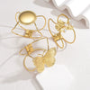 Wholesale Stainless Steel Minimalist Geometric Hollow Buckle Women's Bracelet With 18K Gold Electroplating
