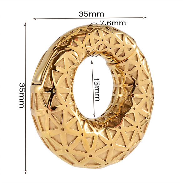 Wholesale Stainless Steel Minimalist Geometric Specialshaped Scorpion Snake Lock Cshaped Sun Moon Flower Ear Expansion Earrings With Polishing