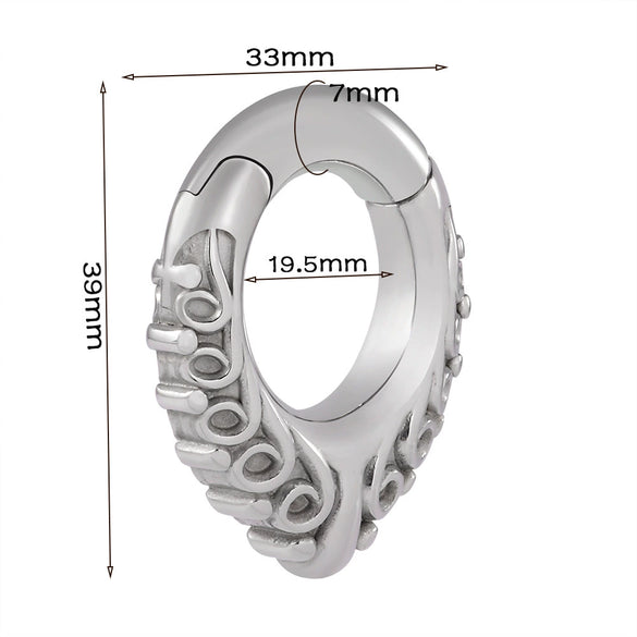 Wholesale Stainless Steel Minimalist Geometric Specialshaped Scorpion Snake Lock Cshaped Sun Moon Flower Ear Expansion Earrings With Polishing