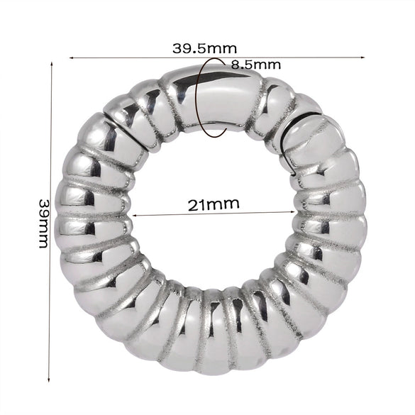 Wholesale Stainless Steel Minimalist Geometric Specialshaped Scorpion Snake Lock Cshaped Sun Moon Flower Ear Expansion Earrings With Polishing