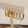 Wholesale Stainless Steel Minimalist Geometric U Shaped Electroplated Women's Earrings