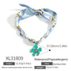 Wholesale Stainless Steel Minimalist Style Flower Pendant Rope Necklace With Electroplating For Women