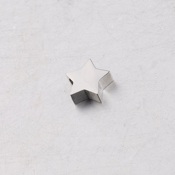 Wholesale Stainless Steel Mirror Polished Fivepointed Star Beads Diy Jewelry Accessories Pendant