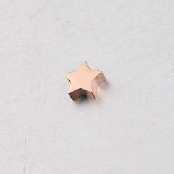 Wholesale Stainless Steel Mirror Polished Fivepointed Star Beads Diy Jewelry Accessories Pendant