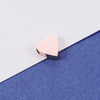 Wholesale Stainless Steel Mirror Polished Love Shaped Glossy Loose Beads Jewelry Accessories Diy Handmade