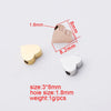 Wholesale Stainless Steel Mirror Polished Love Shaped Glossy Loose Beads Jewelry Accessories Diy Handmade