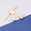 Wholesale Stainless Steel Mirror Polished Love Shaped Glossy Loose Beads Jewelry Accessories Diy Handmade