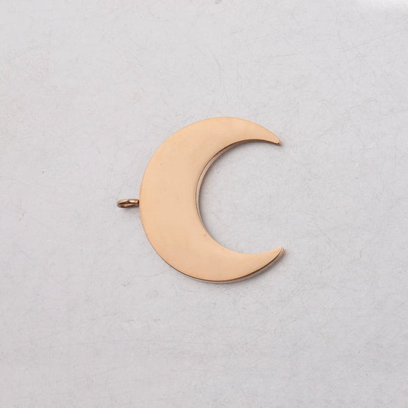 Wholesale Stainless Steel Moon Crescent Horn Pendant Jewelry Accessories Mirror Polished Little Fresh Minimalist Style