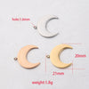 Wholesale Stainless Steel Moon Crescent Horn Pendant Jewelry Accessories Mirror Polished Little Fresh Minimalist Style