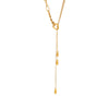 Wholesale Stainless Steel Multi Layer Pull Out Water Drop Sweater Chain With Geometric Pattern Vacuum Plated 18K Gold Adjustable For Women