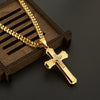 Wholesale Stainless Steel Multilayer Cross Pendant Necklace With Diamond Zircon For Men Exotic Style Jewelry