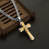 Wholesale Stainless Steel Multilayer Cross Pendant Necklace With Diamond Zircon For Men Exotic Style Jewelry