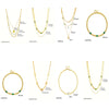 Wholesale Stainless Steel Multilayered Inlaid Green Diamond Metal Necklace Retro Simple Fashion Design Electroplating