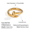 Wholesale Stainless Steel Nail Bracelet Ring Accessories Jewelry With 18K Gold Electroplated Stylish Design