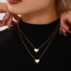 Wholesale Stainless Steel Natural Fritillary Love Clavicle Necklace And Earrings Set With Electroplating Artistic Style