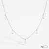 Wholesale Stainless Steel Natural Pearl Tassel Pendant Necklace Light Luxury Geometric Electroplated For Women