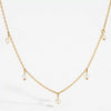 Wholesale Stainless Steel Natural Pearl Tassel Pendant Necklace Light Luxury Geometric Electroplated For Women