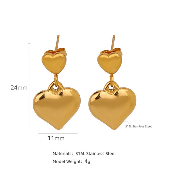 Wholesale Stainless Steel Natural Style Geometric And Leaf Patterned Electroplated Triangle Blade Lava Texture Earrings For Women