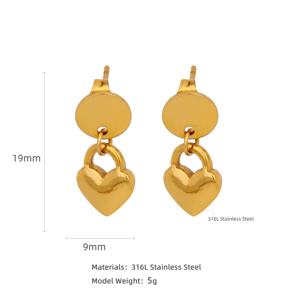 Wholesale Stainless Steel Natural Style Geometric And Leaf Patterned Electroplated Triangle Blade Lava Texture Earrings For Women
