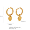 Wholesale Stainless Steel Natural Style Geometric And Leaf Patterned Electroplated Triangle Blade Lava Texture Earrings For Women