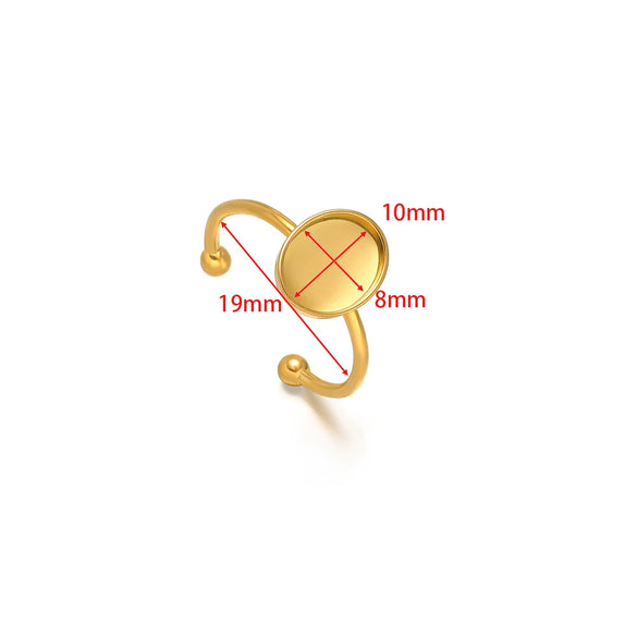 Wholesale Stainless Steel Natural Style U Shape Ring Bottom Holder With Electroplating