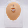 Wholesale Stainless Steel Navel Ring With Heart Butterfly Skull Leaves Star Crown Flowers Zircon Electroplated Women's Piercing Jewelry