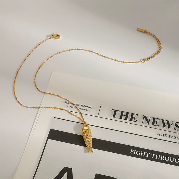 Wholesale Stainless Steel Necklace With Animal Zodiac Pattern Electroplated Light Luxury Jewelry