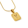 Wholesale Stainless Steel Necklace With Electroplating 26 Letters Pendant And New Sand Pressing Process Snake Chain Design