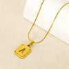 Wholesale Stainless Steel Necklace With Electroplating 26 Letters Pendant And New Sand Pressing Process Snake Chain Design