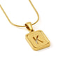Wholesale Stainless Steel Necklace With Electroplating 26 Letters Pendant And New Sand Pressing Process Snake Chain Design