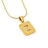 Wholesale Stainless Steel Necklace With Electroplating 26 Letters Pendant And New Sand Pressing Process Snake Chain Design