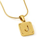 Wholesale Stainless Steel Necklace With Electroplating 26 Letters Pendant And New Sand Pressing Process Snake Chain Design