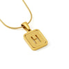 Wholesale Stainless Steel Necklace With Electroplating 26 Letters Pendant And New Sand Pressing Process Snake Chain Design