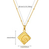 Wholesale Stainless Steel Necklace With 18K Gold Cross Pendant And Round Geometric Design Electroplated