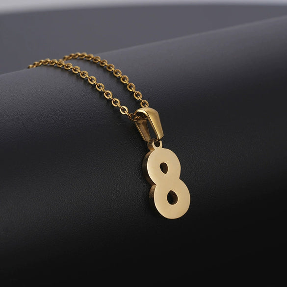 Wholesale 316L Stainless Steel Necklace With Letters Numbers Text Pattern And Cross Chain For Couple
