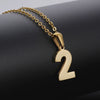 Wholesale 316L Stainless Steel Necklace With Letters Numbers Text Pattern And Cross Chain For Couple