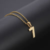 Wholesale 316L Stainless Steel Necklace With Letters Numbers Text Pattern And Cross Chain For Couple