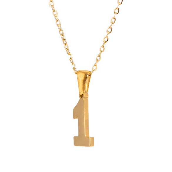Wholesale 316L Stainless Steel Necklace With Letters Numbers Text Pattern And Cross Chain For Couple